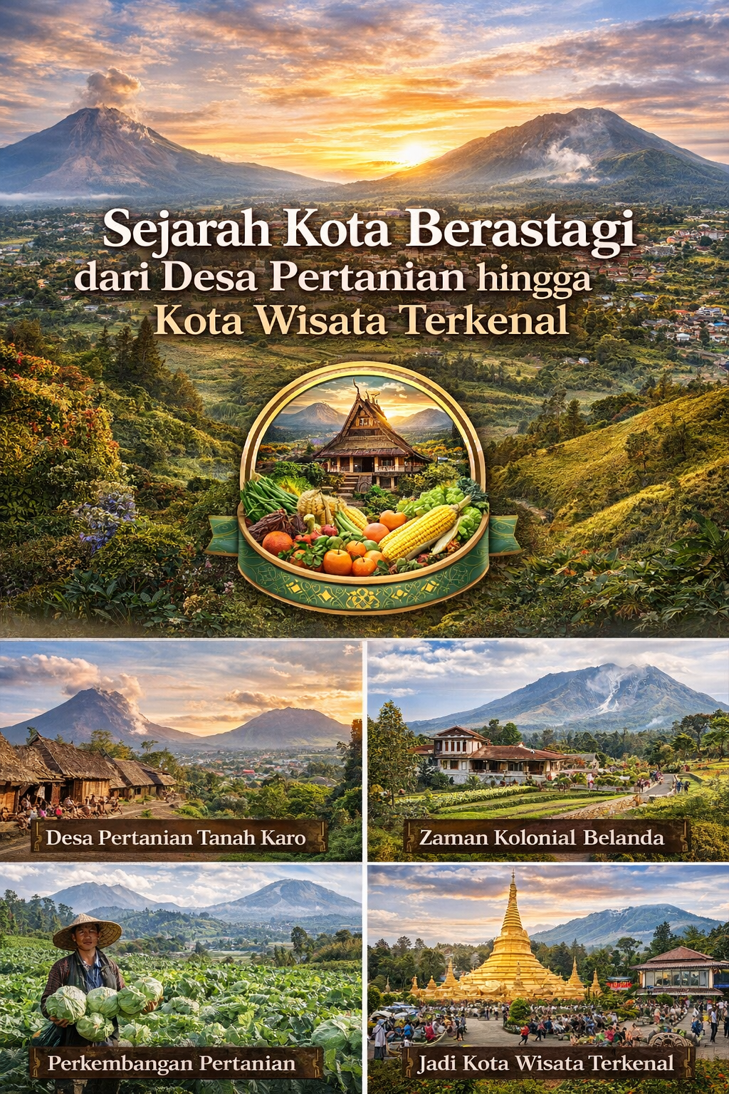 Sejarah Kota Berastagi dari Desa Pertanian hingga Kota Wisata Terkenal - Berita Wisata Berastagi