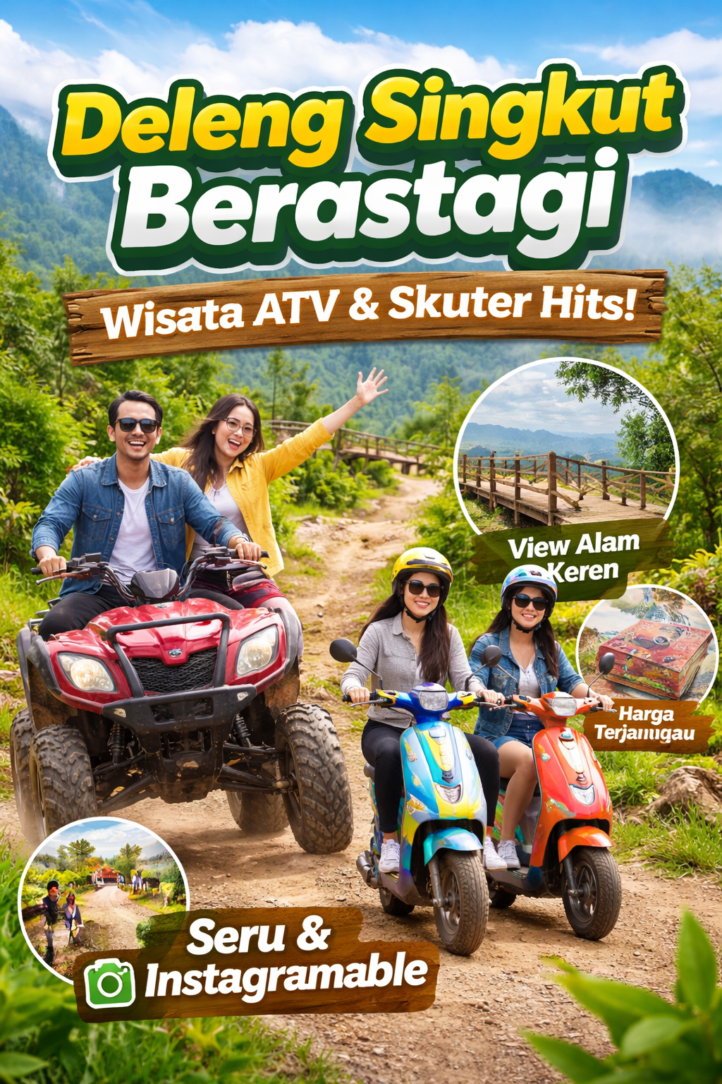 Deleng Singkut Berastagi – Wisata ATV dan Skuter dengan View Alam Terbaik di Tanah Karo di Berastagi
